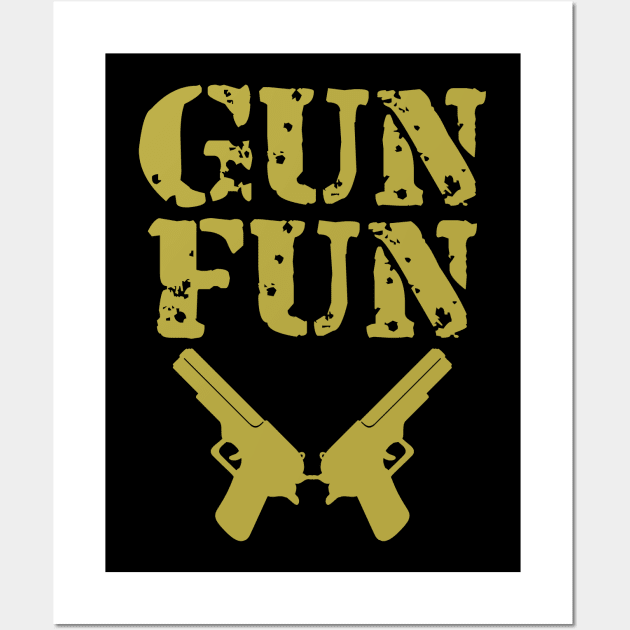 Gun Fun 2nd Amendment Patriotic Gear Wall Art by machasting